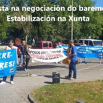 Protesta na negociación do baremo da Estabilización na Xunta